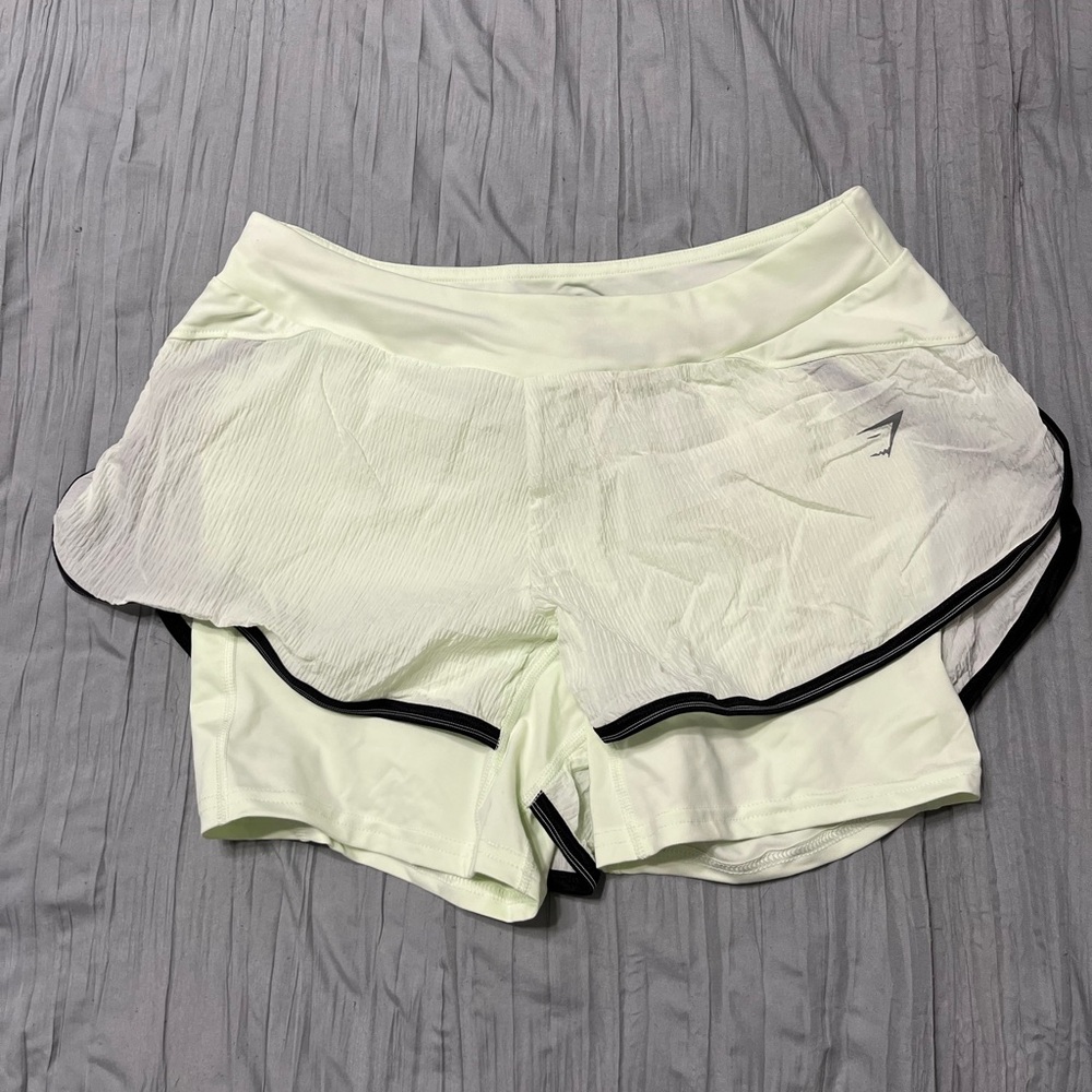 Gymshark Women's Light Green Athletic Shorts